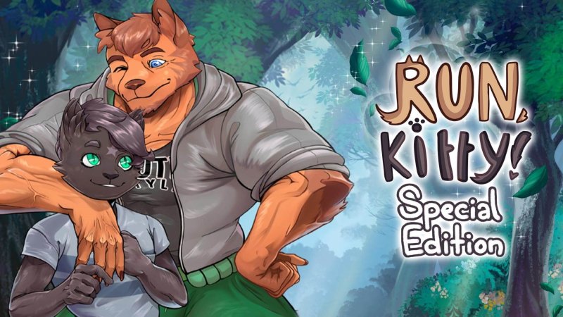 Illustrazione promozionale di Run, Kitty! Special Edition con due personaggi furry.