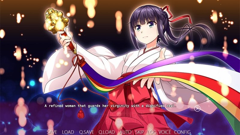 Illustrazione promozionale anime fantasy con due personaggi di un santuario.