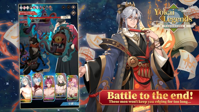 Anteprima di un combattimento a carte con un eroe fantasy maschile.